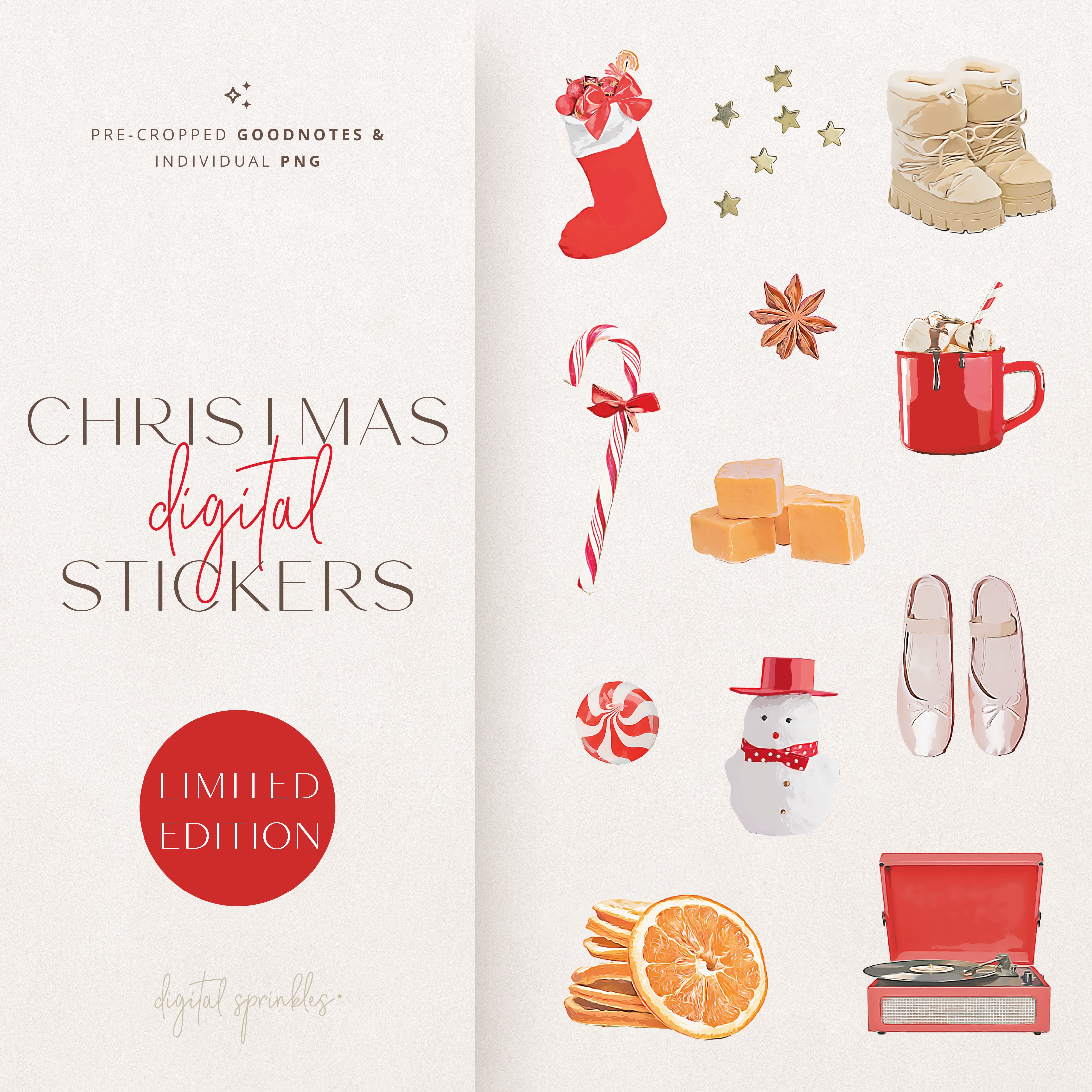 Seasonal Digital Sticker Bundle Goodnotes